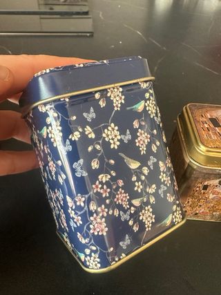 Lote 5 Cajas Metálicas Decoradas para infusiones