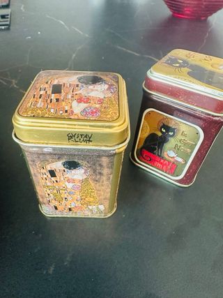 Lote 5 Cajas Metálicas Decoradas para infusiones