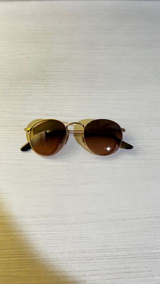 Occhiali da sole Ray Ban Round Metal oro