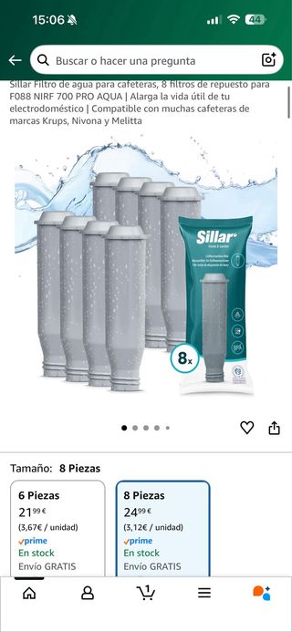 Filtros Sillar Coffee Machine