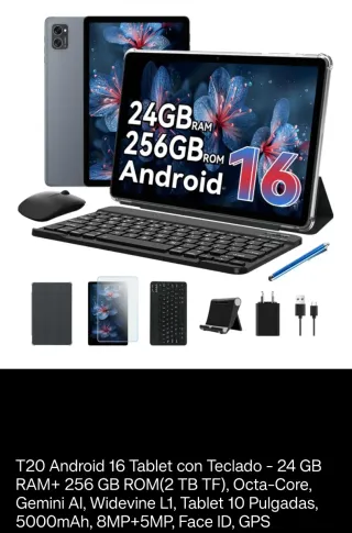 Tablet T20 Android 16 24GB RAM 256GB