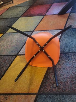 6 Sedie Arancioni in Polipropilene