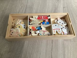 Puzzle de Madera con Figuras de Conejos