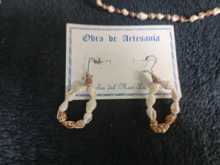 Conjunto artesanal collar y pendientes O Grove