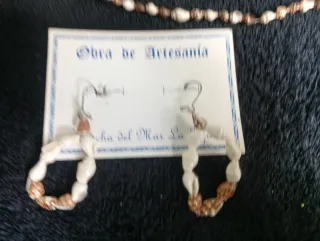 Conjunto artesanal collar y pendientes O Grove
