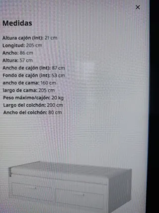 Sofá Cama Matrimonio IKEA Blanco