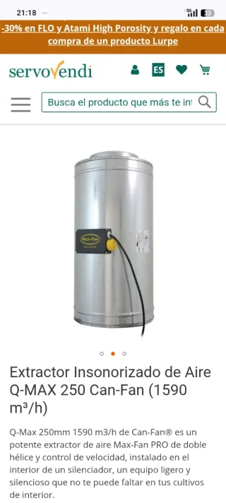 Extractor Q-Max AC 250mm