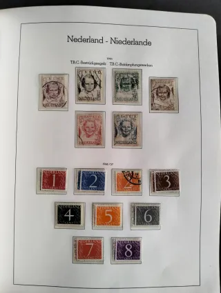 Álbum de selos, Holanda 1852 a 1985