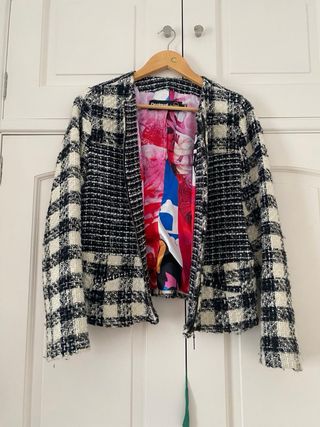 Chaqueta Desigual Cuadros Tweed