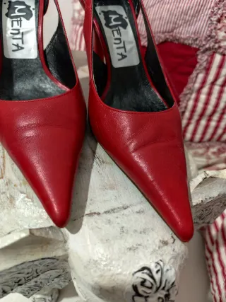 Zapatos de piel Menta rojos