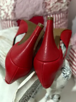 Zapatos de piel Menta rojos