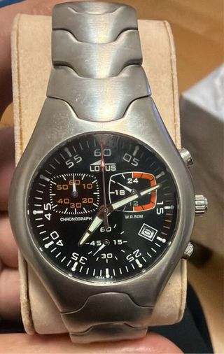 Reloj Lotus Cronógrafo Unisex Negro/Plata