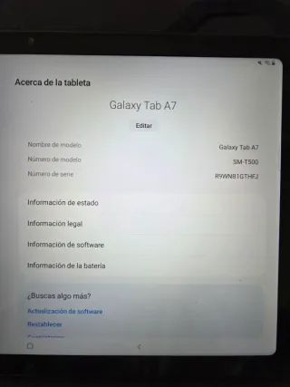 Samsung Galaxy Tab A7 Negra