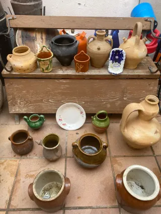 Lote de piezas de barro