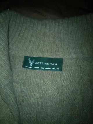 Jersey lana hombre trenzado cremallera M/L