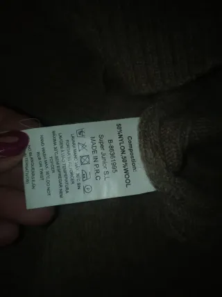 Jersey lana hombre trenzado cremallera M/L