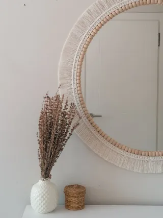 Espejo 80cms Macramé