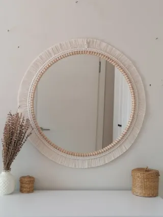 Espejo 80cms Macramé