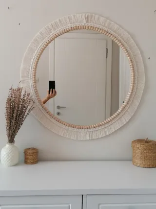 Espejo 80cms Macramé