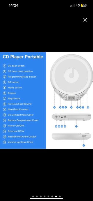 NUEVO Reproductor CD Blanco