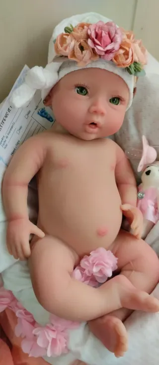 Bebé Reborn Silicona Completa 49cm