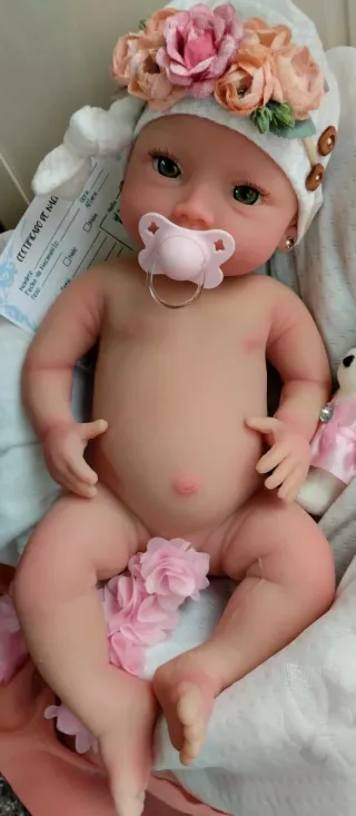 Bebé Reborn Silicona Completa 49cm