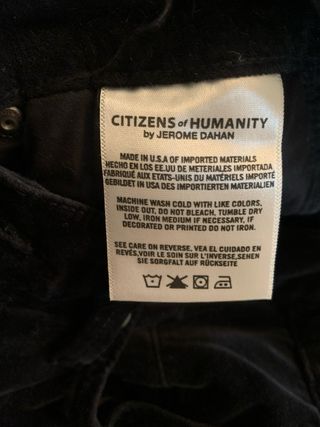 Pantaloni flare velluto Citizens of Humanity XS