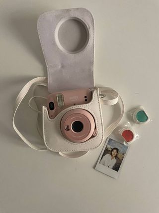 Instax Mini 11 Rosa + Funda Blanca