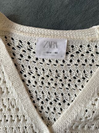 Jersey Zara Crochet Blanco