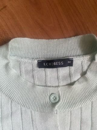 Conjunto punto canalé LC W verde menta