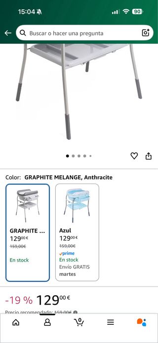 Bañera y cambiador Chicco Cuddle & Bubble