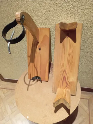 Soporte Jamonero Madera y Metal