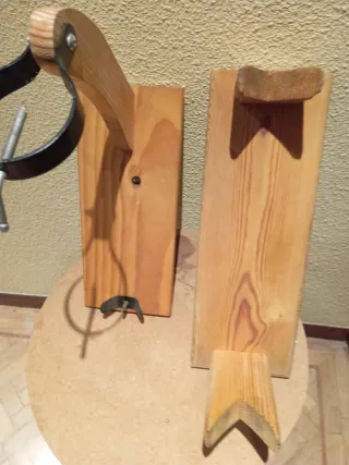 Soporte Jamonero Madera y Metal