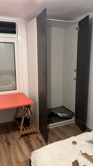 cama y amario madera de 2024 IKEA