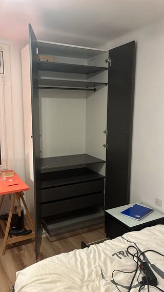 cama y amario madera de 2024 IKEA