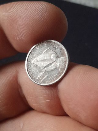 Rara Moneta Corea del Sud 50 Won 1970 Argento