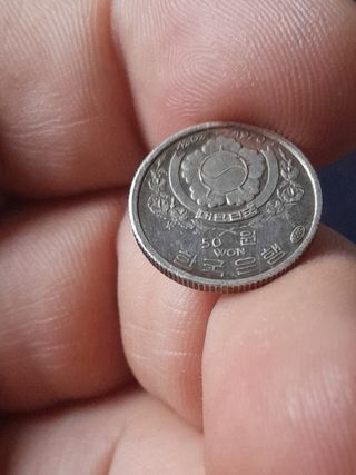 Rara Moneta Corea del Sud 50 Won 1970 Argento