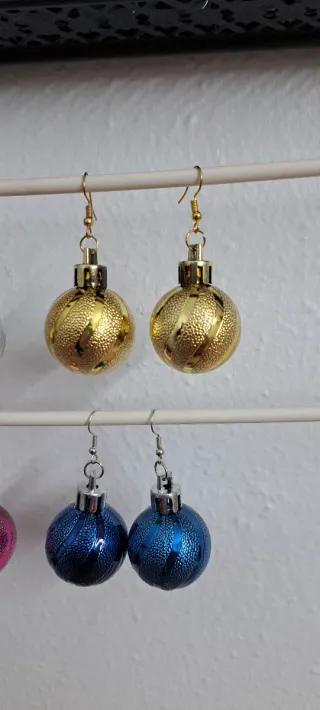 Lote 5 pares Pendientes Fiesta Navidad