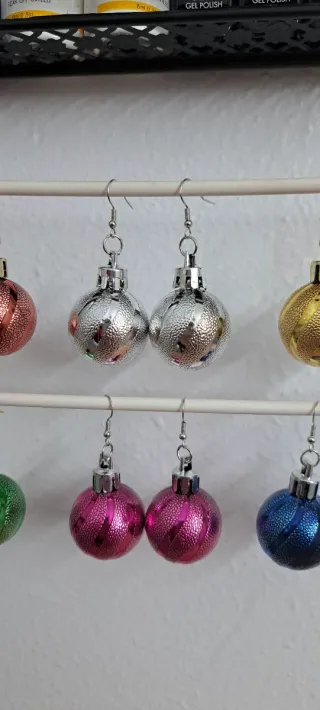 Lote 5 pares Pendientes Fiesta Navidad