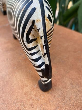 Figura Cebra Madera Decorativa