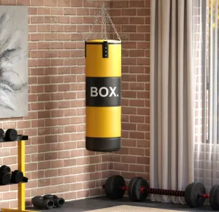 Saco de boxeo + guantes + muñequeras