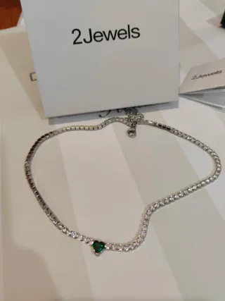 Collana 2Jewels con ciondolo cuore verde