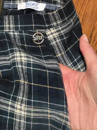 Completo blusa + gonna tartan verde Rifle