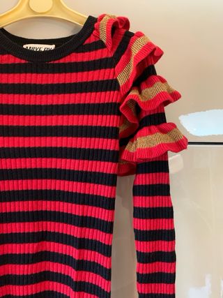 Vestito Aniye By righe rosse e nere taglia XS