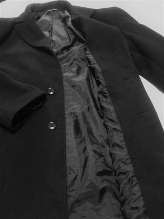 Giaccone lana nero uomo taglia M