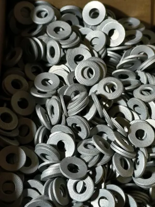 Anilhas de contacto M6 aço zincado azul