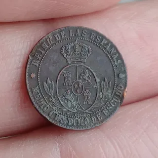 1/2 cto. 1868 Sevilla - Isabel II - Cobre