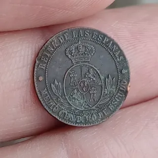 1/2 cto. 1868 Sevilla - Isabel II - Cobre