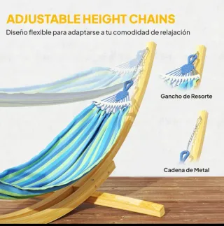 Soporte para hamaca de madera