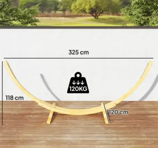 Soporte para hamaca de madera